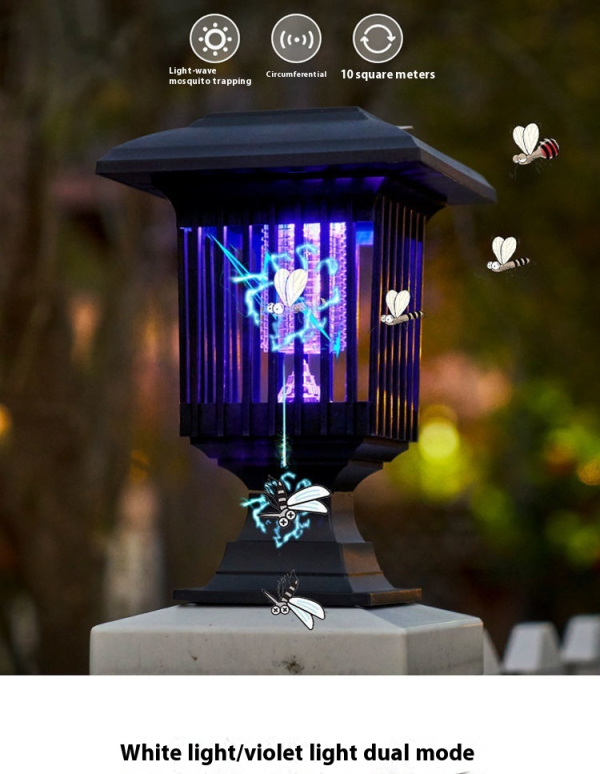 Outdoor Waterproof LED Solar Mosquito Zapper - Image 2