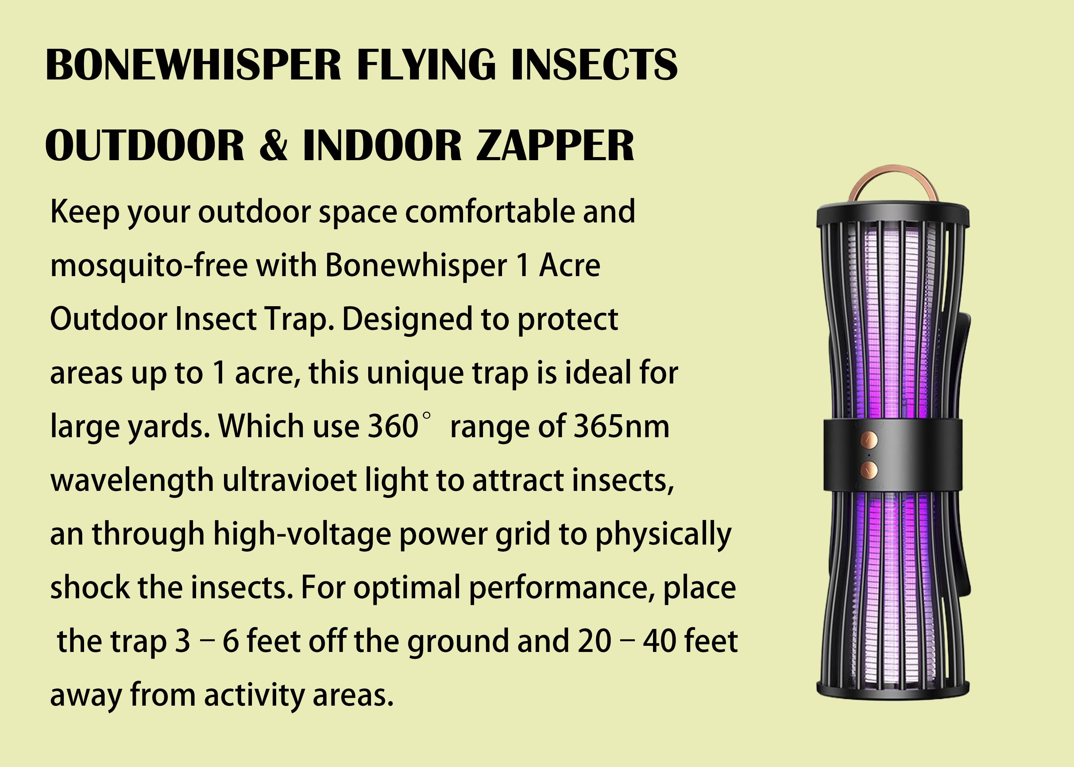 flying insects outdoor and indoor zapper
