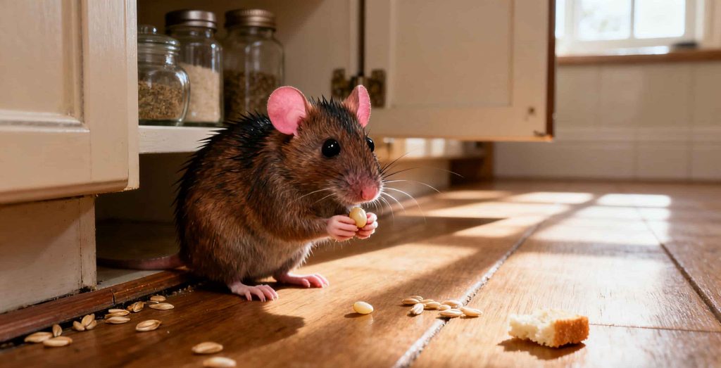 mice eating food
